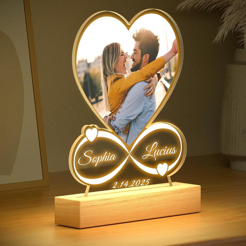 Anniversary Custom Night Light Photo Frame for Families