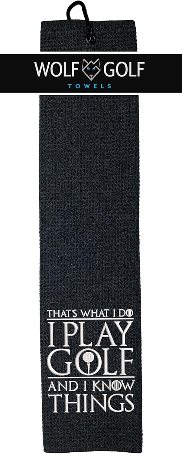 Men's Funny Embroidered Golf Towel Gift