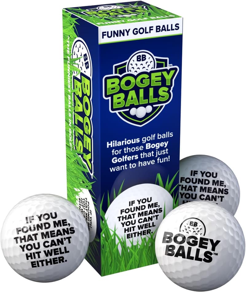 Novelty Golf Bogey Balls 3-Pack for Golfers
