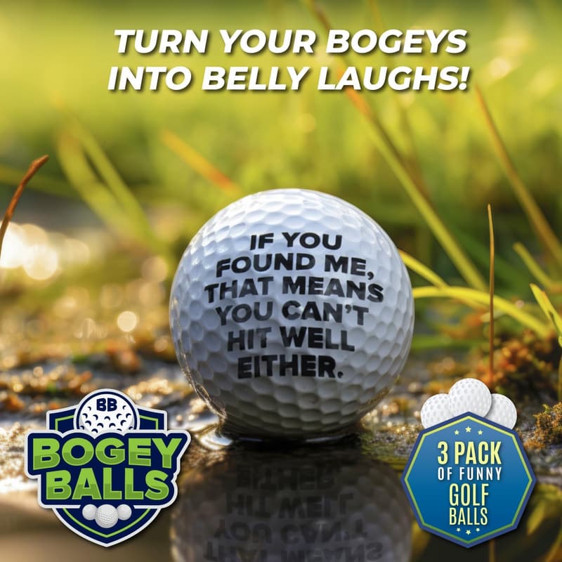 Novelty Golf Bogey Balls 3-Pack for Golfers