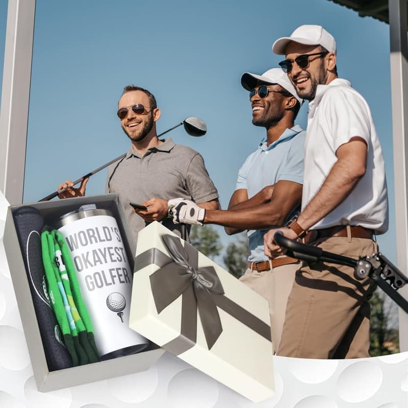 Birthday Golf Towel & Tumbler Set for Men