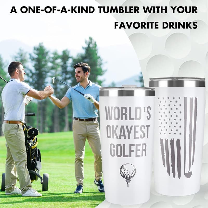 Birthday Golf Towel & Tumbler Set for Men