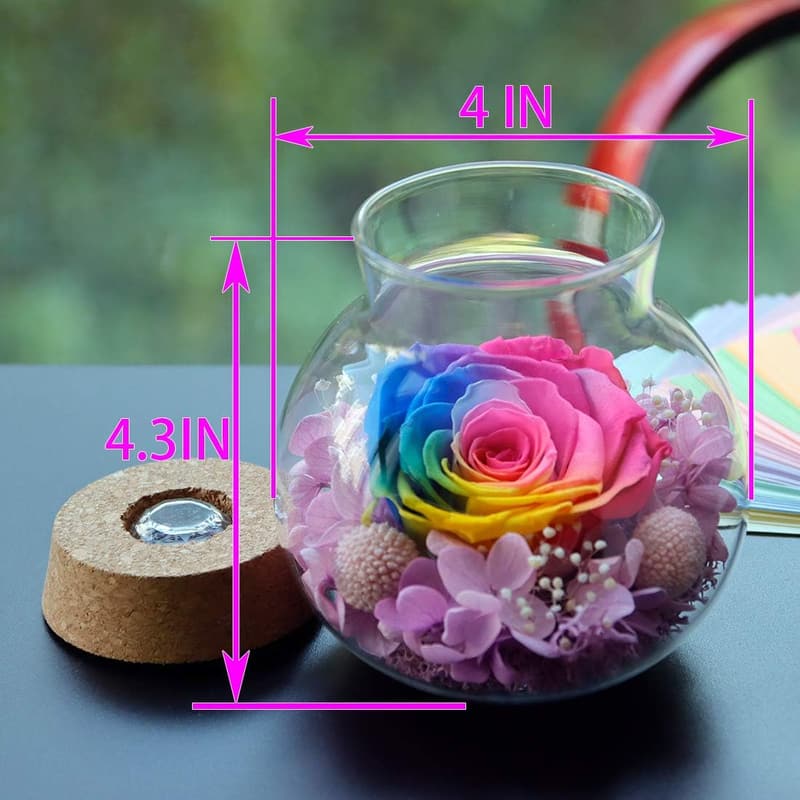 Christmas Eternal Rose Mood Light Bottle Decor