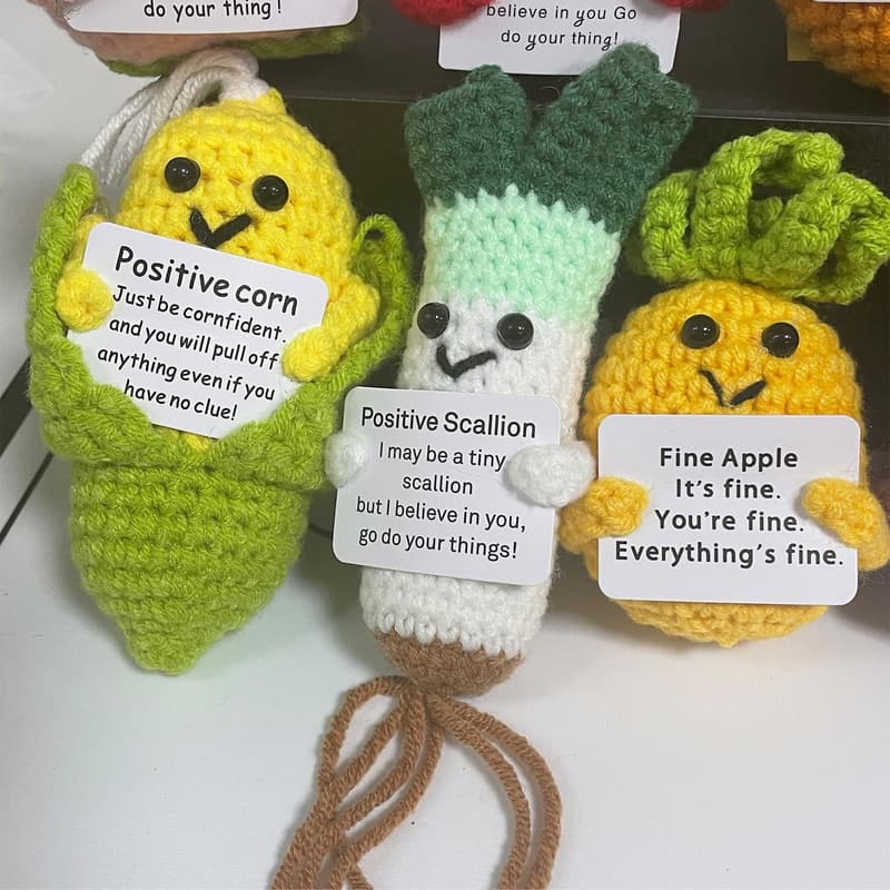 Birthday Crochet Emotional Support Dolls, Handmade Wool Set
