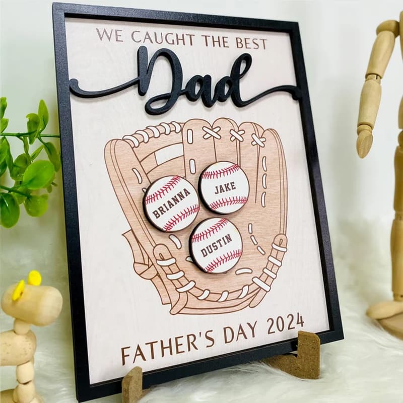Father's Day Personalized Baseball Catcher Gift