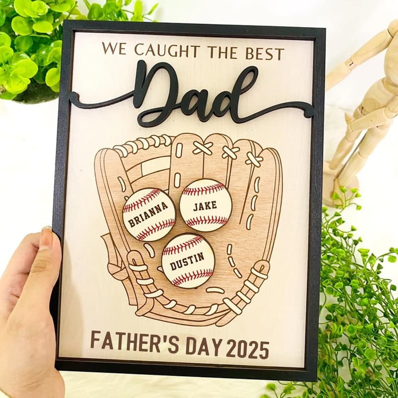 Father's Day Personalized Baseball Catcher Gift