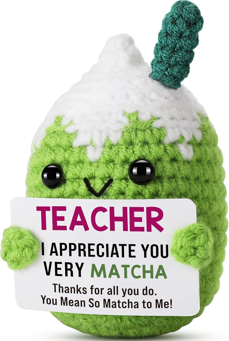 Teacher Appreciation Crochet Matcha Plush