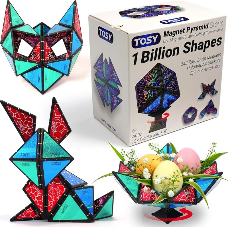 STEAM Holographic Magnetic Pyramid Puzzle Toy