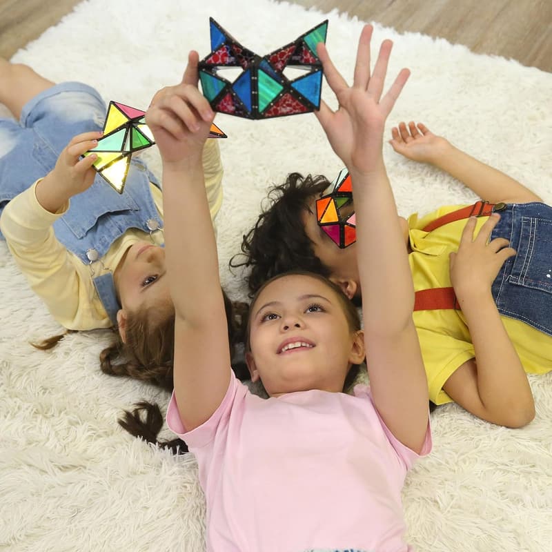 STEAM Holographic Magnetic Pyramid Puzzle Toy