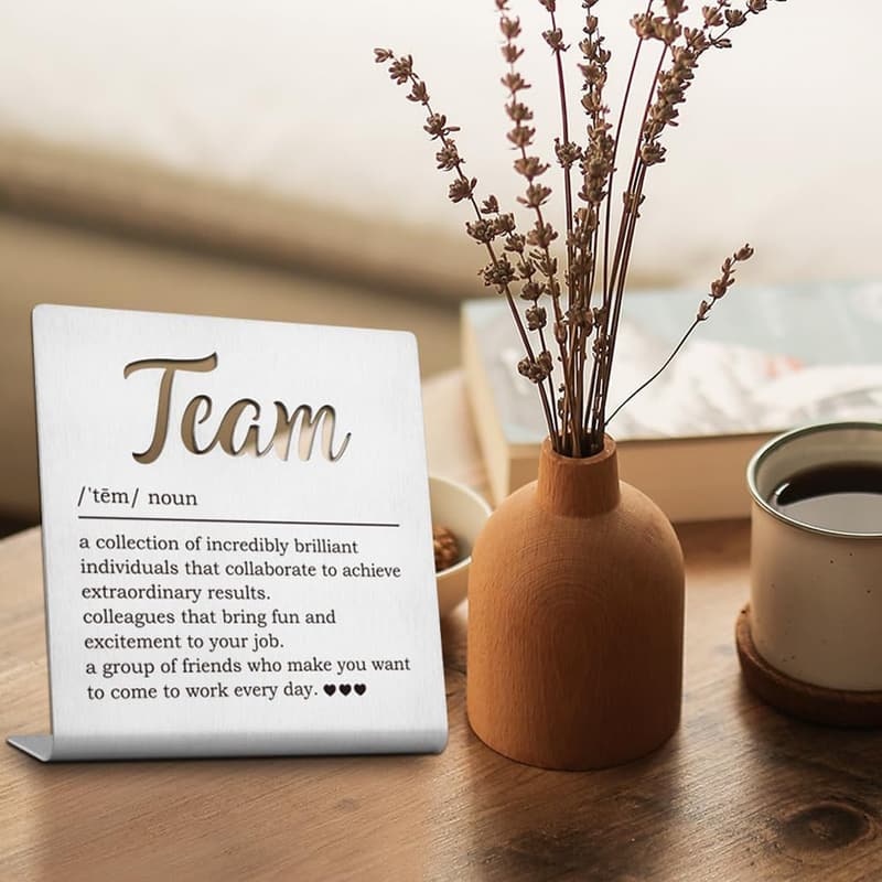 Office Team Desk Sign - Motivational Quotes