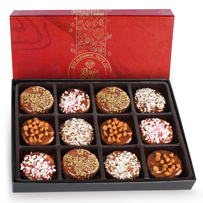 Christmas Cookie Gift Basket – 12 Premium Assorted Cookies