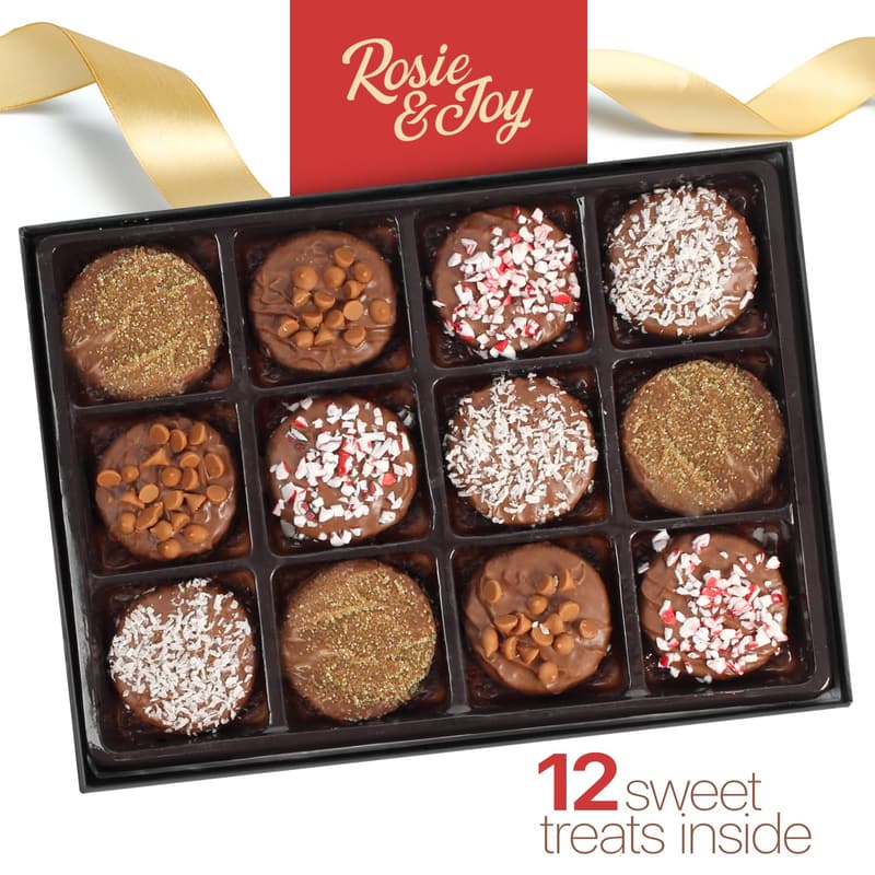 Christmas Cookie Gift Basket – 12 Premium Assorted Cookies