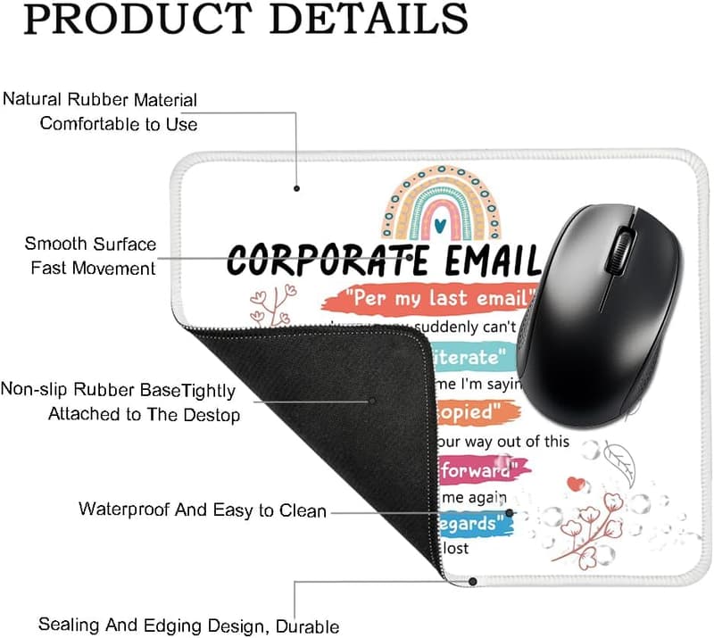 Office Humor Mouse Pad - Desk Gift for Women & Interns