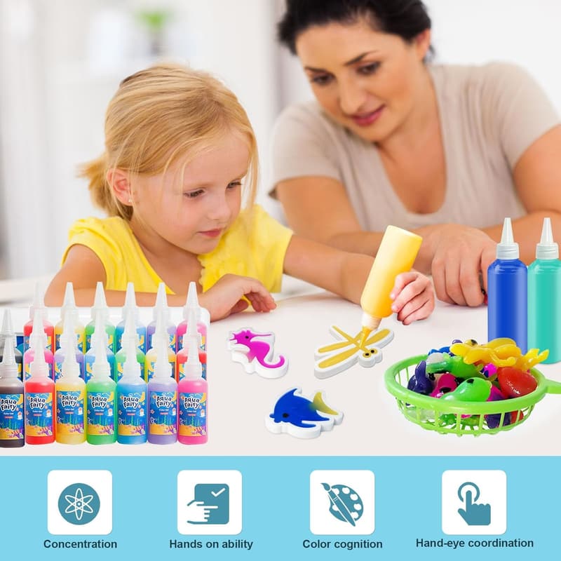 Kids' Birthday Magic Water Toy Kit, 24 Shape Molds