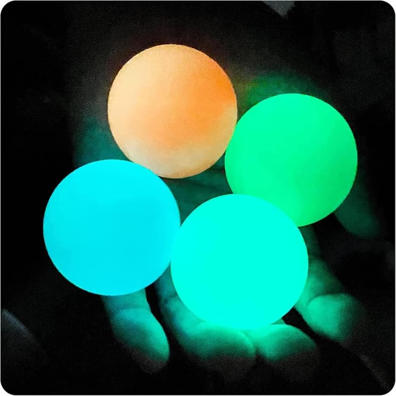 Glow-in-the-Dark Sticky Stress Balls for Kids & Adults
