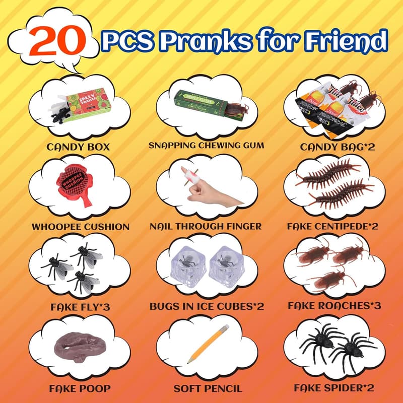 Kids' Prank Kit: 20 Practical Joke Set