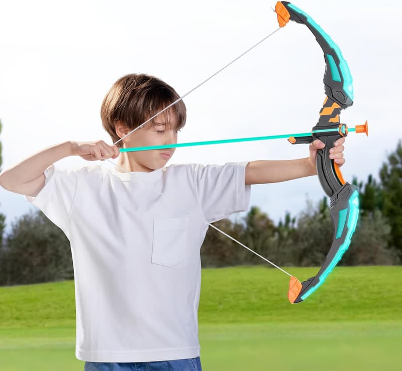 Kids Bow and Arrow Set with LED Lights, Ages 6-12