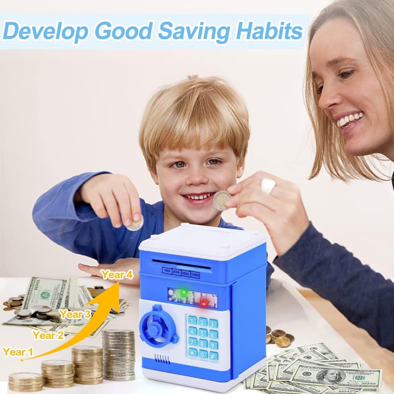 Kids ATM Piggy Bank for Ages 3-12
