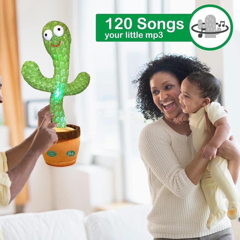 Dancing Cactus Toy with LED Singing & Recording