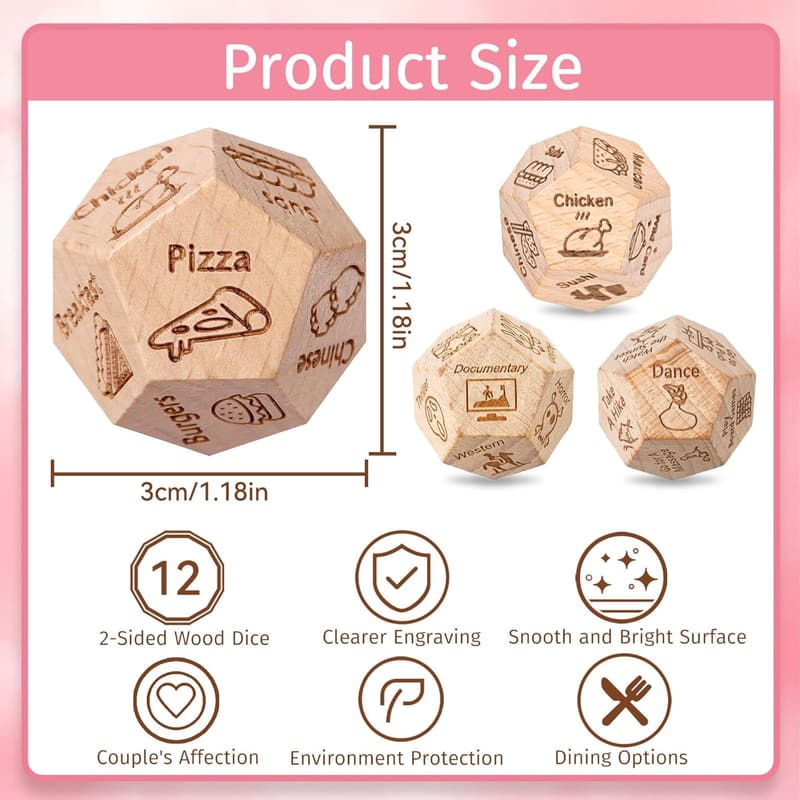 Anniversary Food Dice Set for Couples