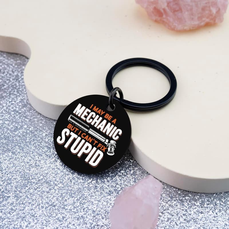 Father's Day Mechanic Keychain Gift for Men