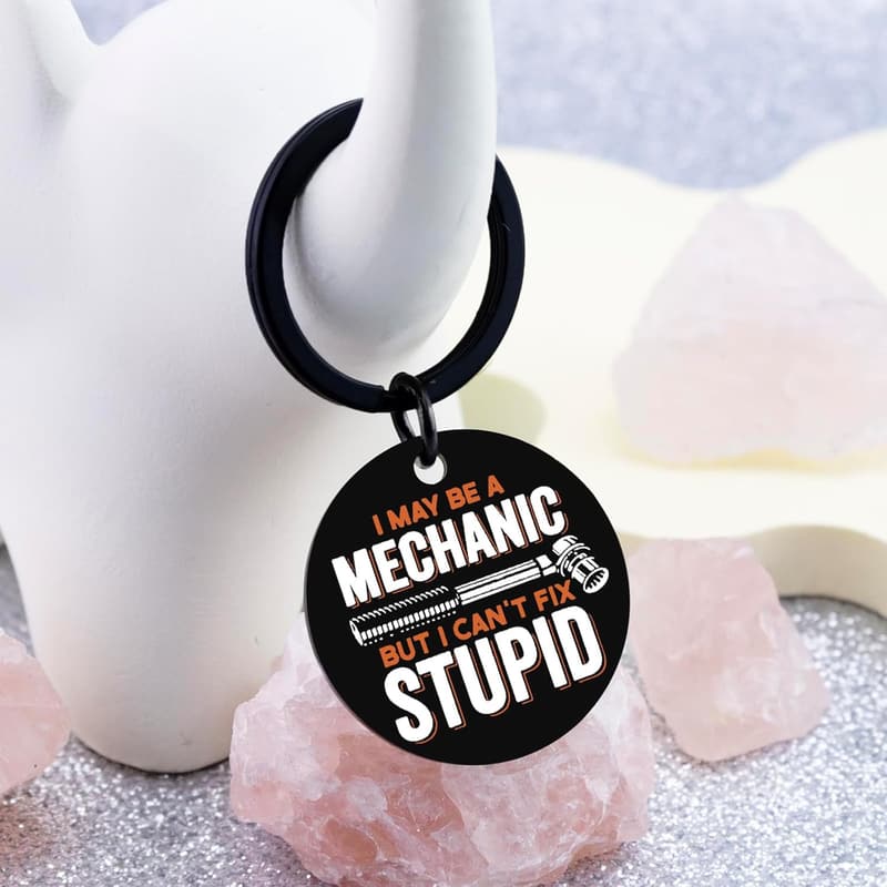 Father's Day Mechanic Keychain Gift for Men