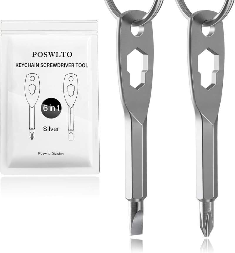 Christmas Keychain Screwdriver - 6-in-1 Tool for Men
