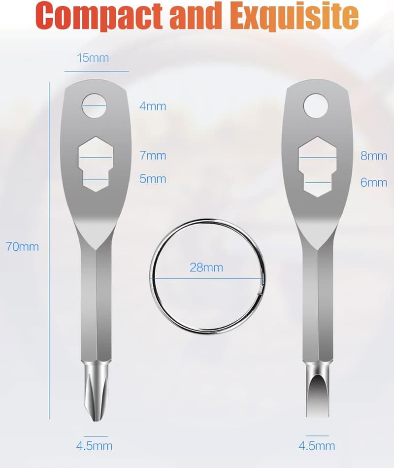 Christmas Keychain Screwdriver - 6-in-1 Tool for Men