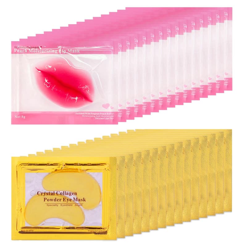24K Gold Collagen Eye & Lip Masks Set