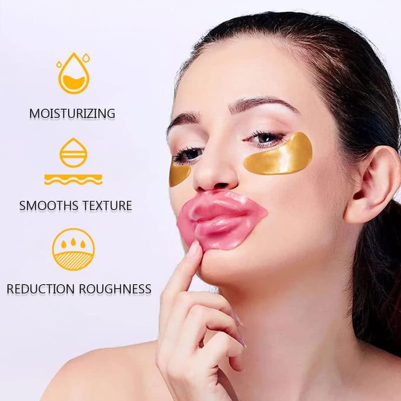 24K Gold Collagen Eye & Lip Masks Set