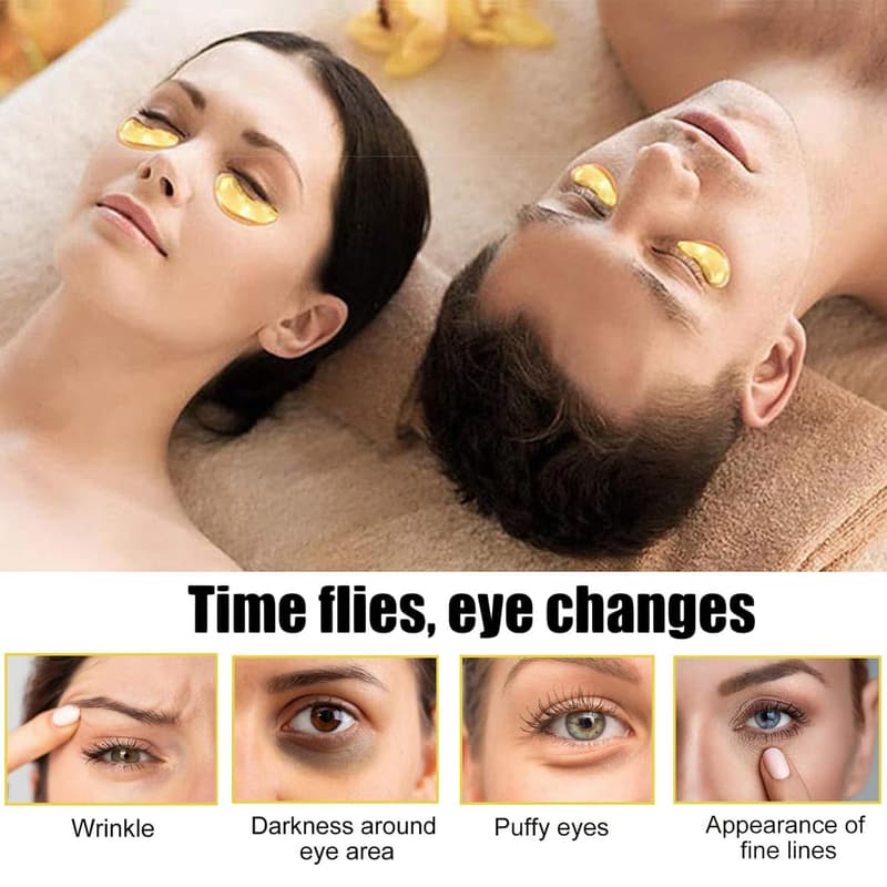24K Gold Collagen Eye & Lip Masks Set