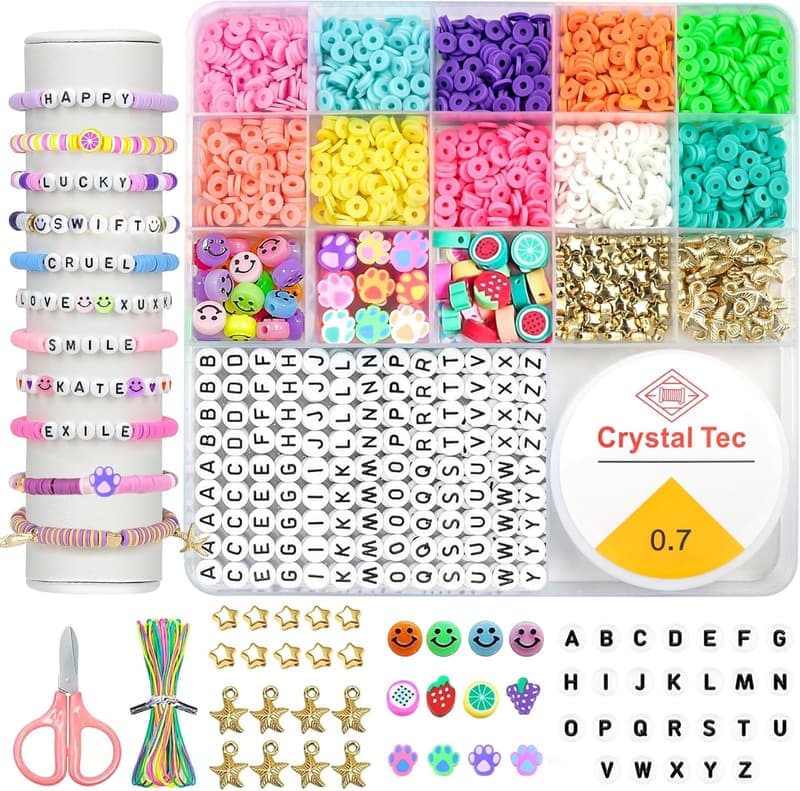 Easter Bracelet Kit: Clay Beads for Ages 6-12