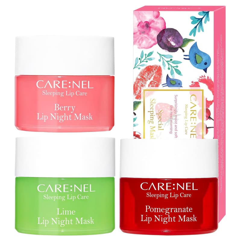 Overnight Lip Mask Set: Berry, Lime, Pomegranate
