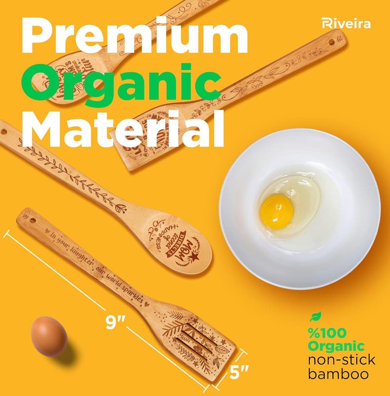 Mother's Day Wooden Cooking Utensil Set