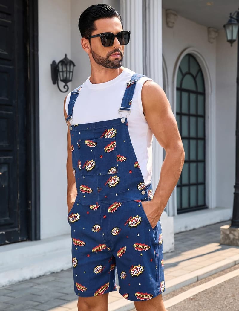 Festival Men's Bib Overall Shorts