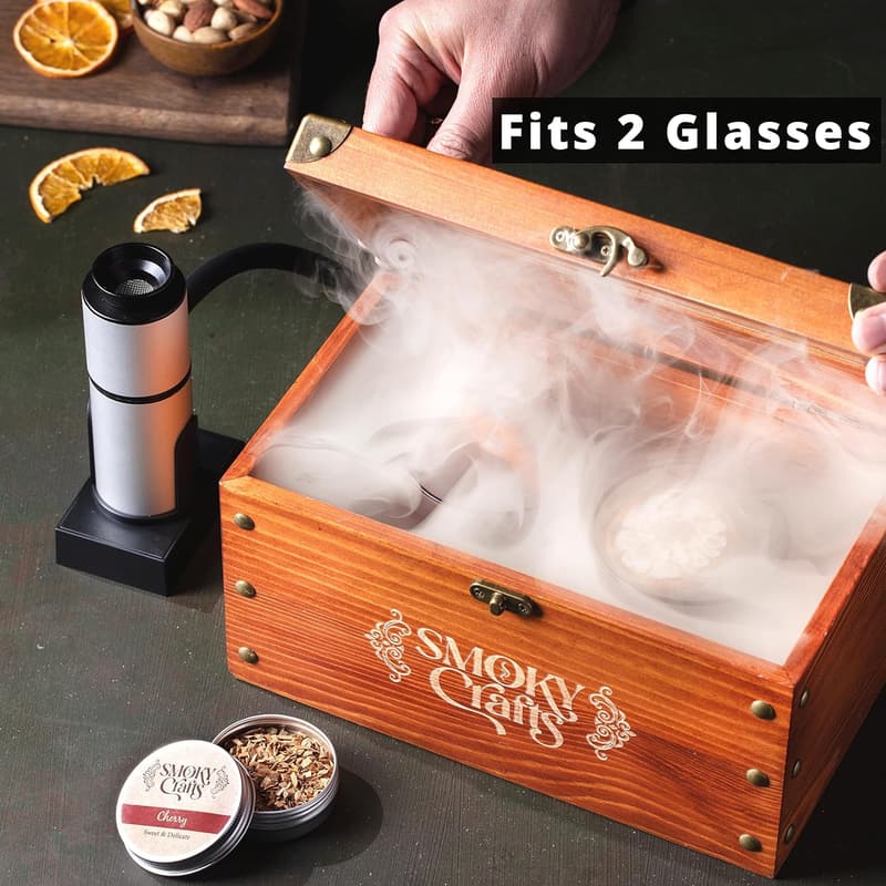 Whiskey Smoker Kit with Smoking Gun & Wood Chips