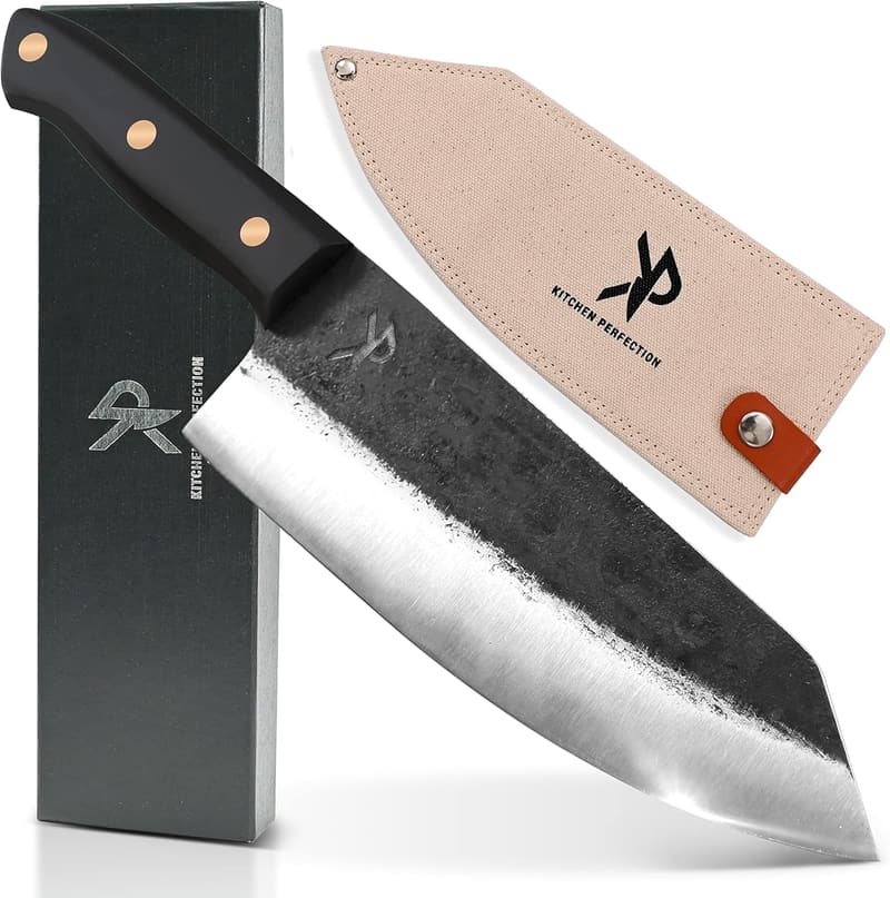 Handmade Chef's Carving Knife with Canvas Sheath
