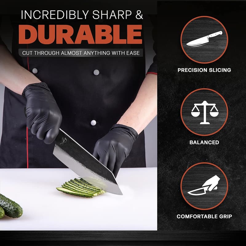 Handmade Chef's Carving Knife with Canvas Sheath