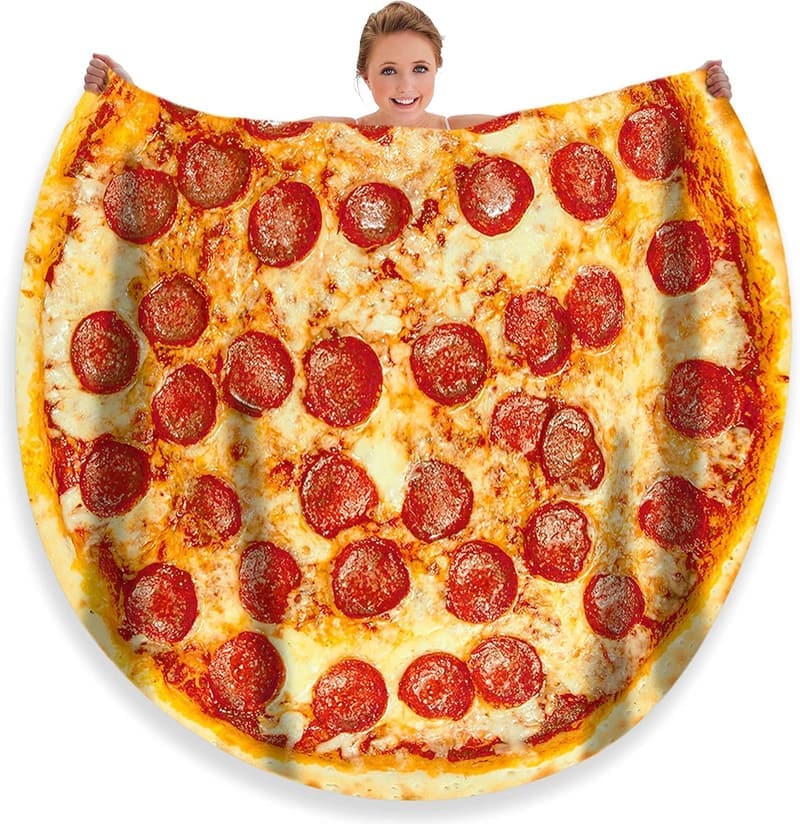 Novelty Pizza Fleece Blanket, 60-inch for Adults & Kids