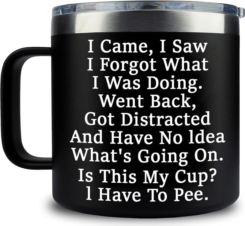Birthday Funny Coffee Mug for Seniors, 14oz