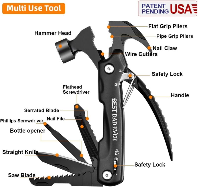 Father's Day Mini Hammer Multitool for Dad