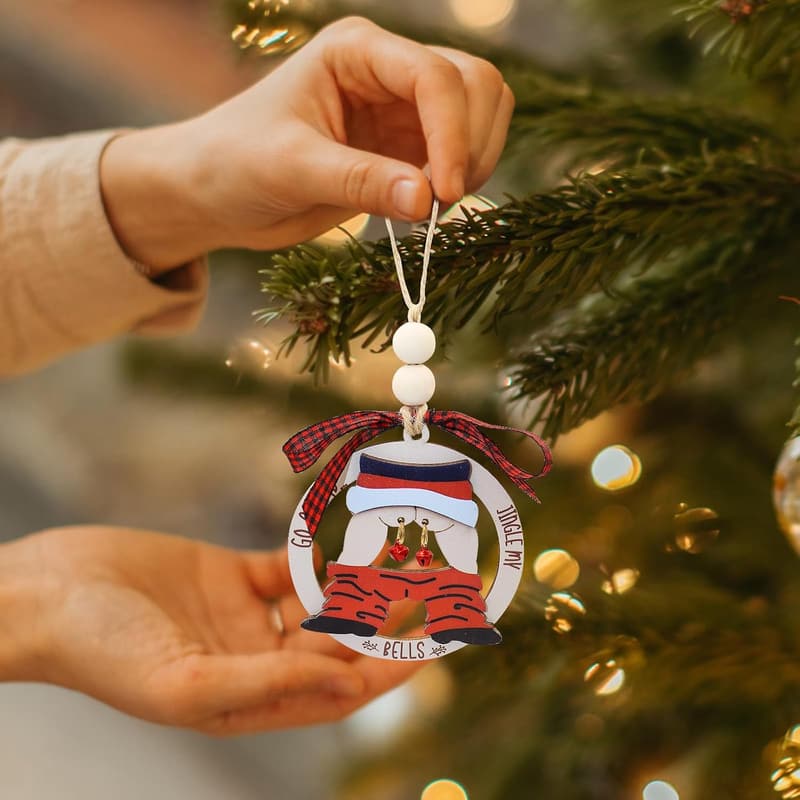Christmas 'Jingle My Bell' Wooden Ornament for Adults