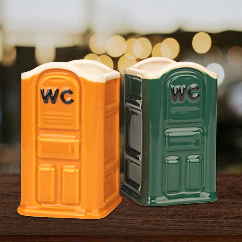 White Elephant Porta Potty Shot Glasses for Adults