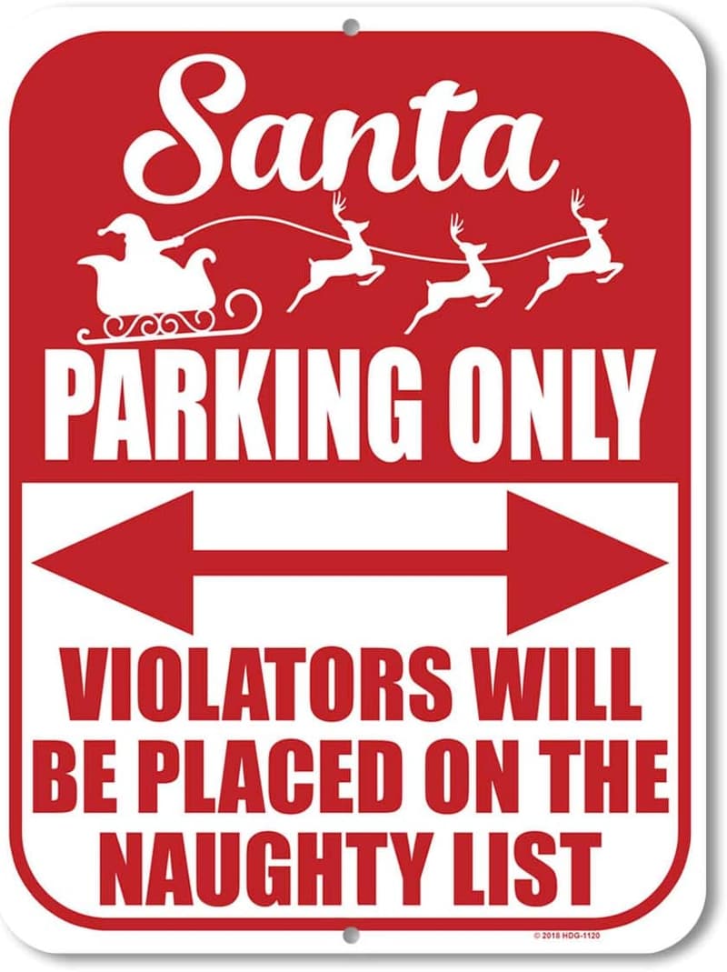 Christmas Santa Parking Wall Decor, 9