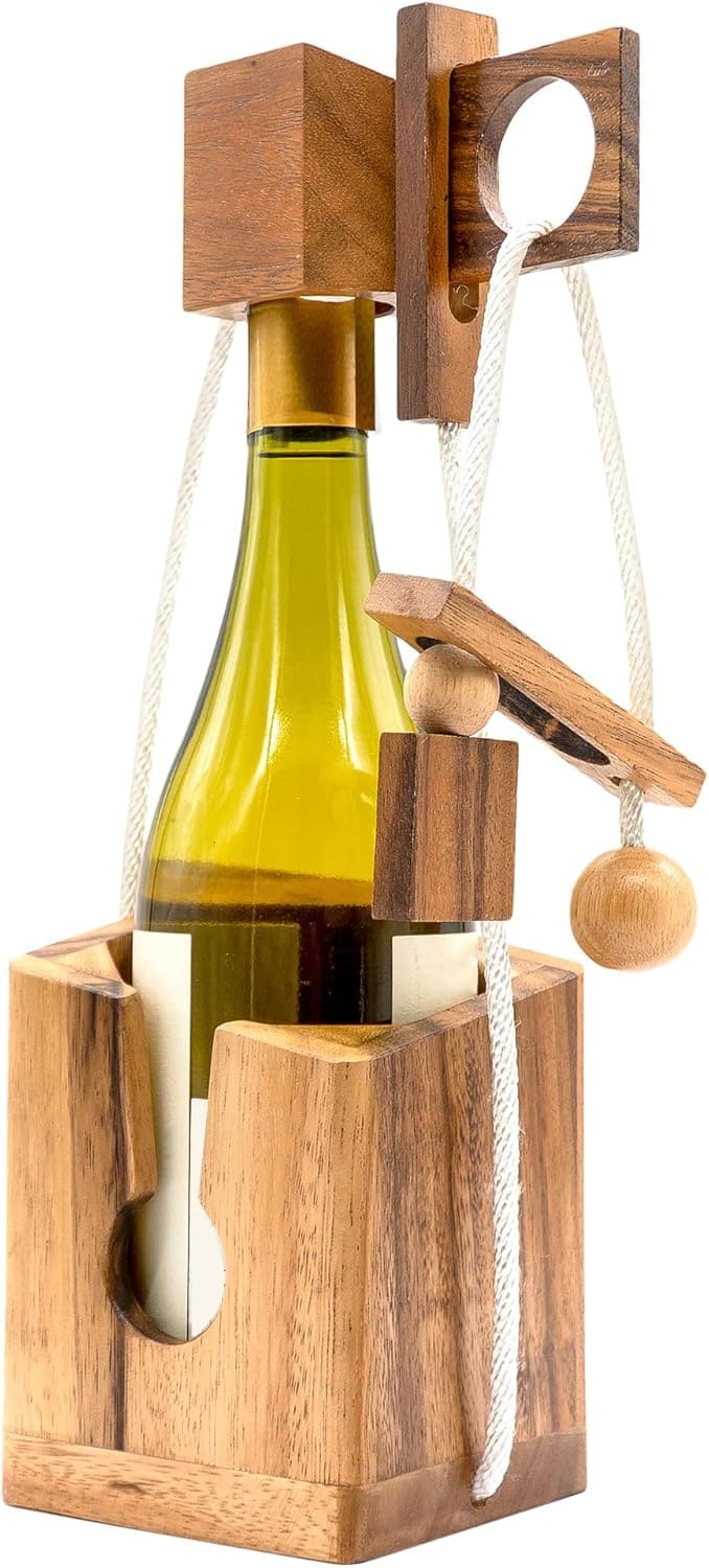 Puzzle Bottle Holder - Brain Teaser Gift for Bottle Lovers