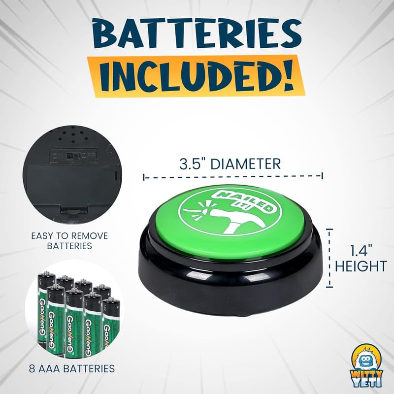 Novelty Sound Button Set with Funny Sayings - 4 Pack