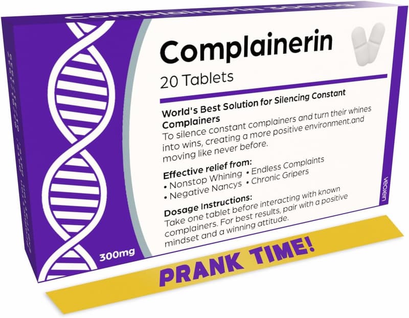 20th Birthday Funny Complainer Pill Box Gift