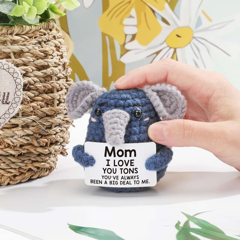 Mom Birthday Crochet Elephant Gift
