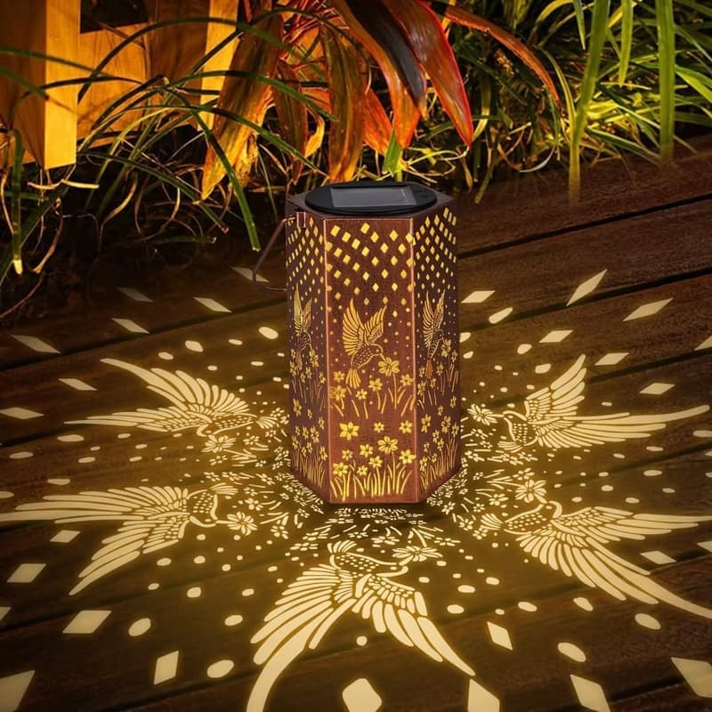 Birthday Solar Hummingbird Lights, Waterproof Outdoor Decor