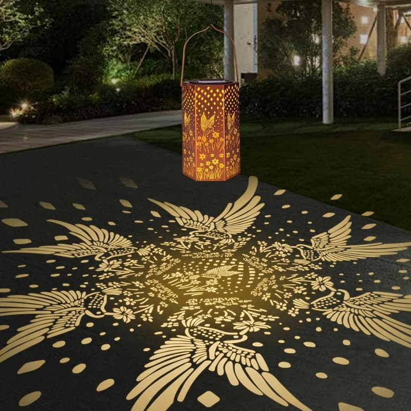 Birthday Solar Hummingbird Lights, Waterproof Outdoor Decor